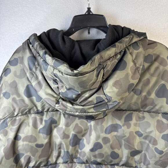 Old Navy Hooded Puffer Jacket Womens Size L Frost Free Water Resistant Camo Coat - Picture 9 of 13
